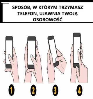 Test Poznaj Siebie: Sposób, w jaki trzymasz telefon, ujawnia ukryte cechy Twojej osobowości Test osobowości dotyczący stylu trzymania telefonu: Sposób, w jaki trzymasz telefon, ujawnia wiele na temat Twojej osobowości. Czy trzymasz telefon obiema rękami i obydwoma kciukami? Czy trzymasz telefon jednym kciukiem jednej ręki? Czy trzymasz telefon jedną ręką i palcem wskazującym drugiej ręki?