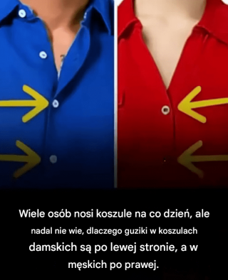 Dlaczego guziki w męskich i damskich koszulach są zawsze po przeciwnych stronach?