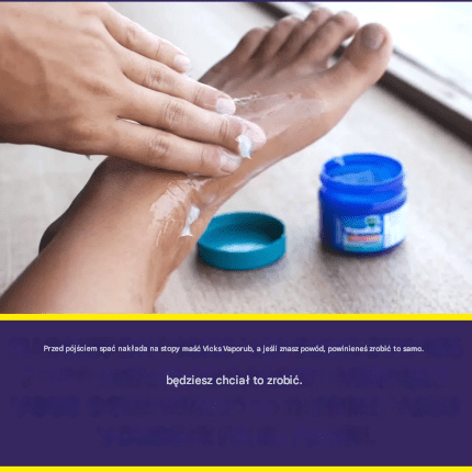 4 korzyści ze wcierania maści Vicks Vaporub w stopy przed snem