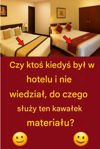 ajemniczy kawałek materiału na hotelowym łóżku. Czy wiesz, do czego służy?
